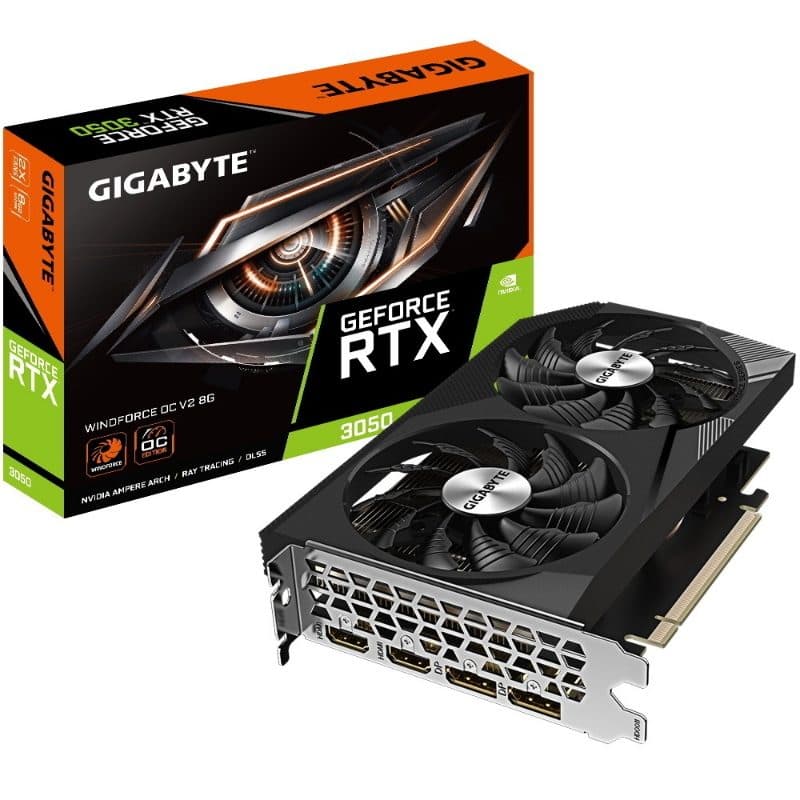 Scheda video GeForce RTX 3050 8GB GDDR6 - Gigabyte Windforce OC V2 8G