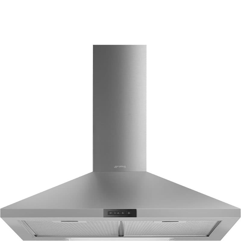Cappa aspirante a parete 60 cm 180 W classe D inox con luce LED - Smeg KDE600EX