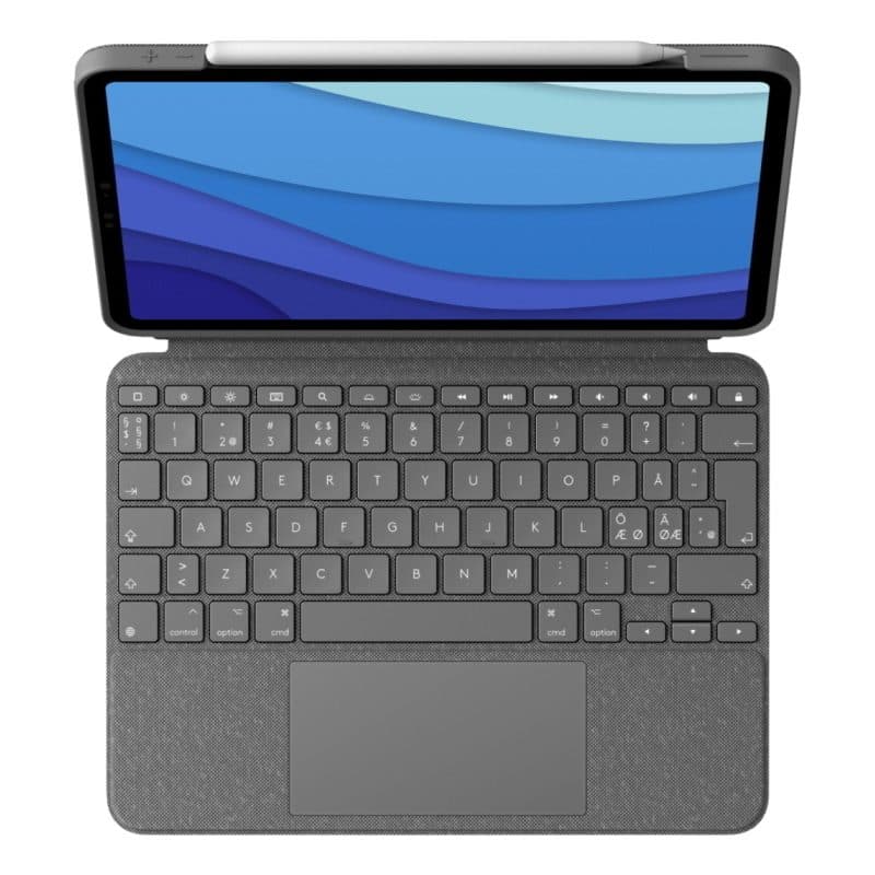 Tastiera con custodia folio, trackpad, retroilluminata, Apple Smart Connector, QWERTY - Logitech Combo Touch