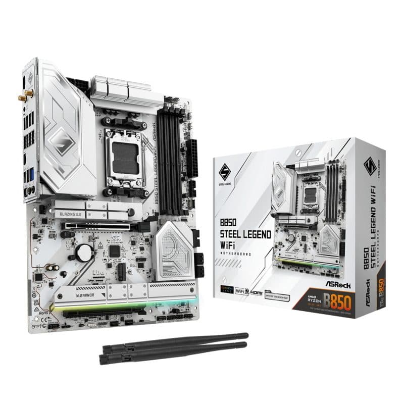Scheda madre ATX socket AM5 chipset AMD B850 USB-C 3.2 Gen 2x2 - ASRock B850 Steel Legend WiFi