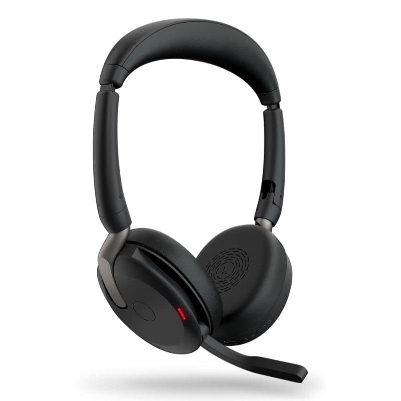 Auricolare con e senza cavo a padiglione per ufficio Bluetooth nero - Jabra Evolve2 65 Flex