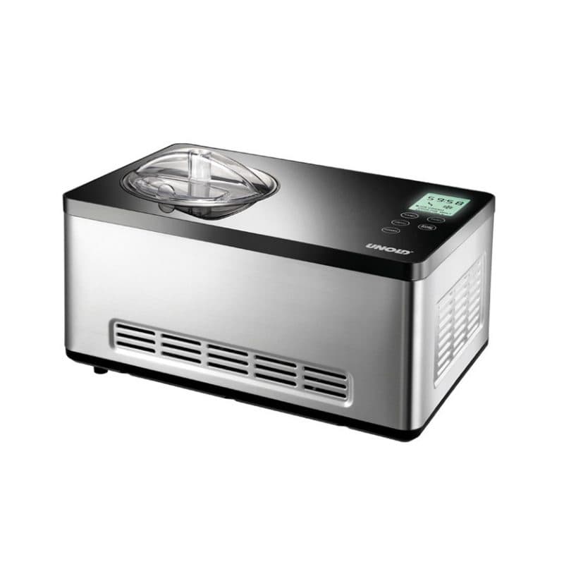 Gelatiera con compressore 2 L 180 W nero e acciaio inox - Unold 48845