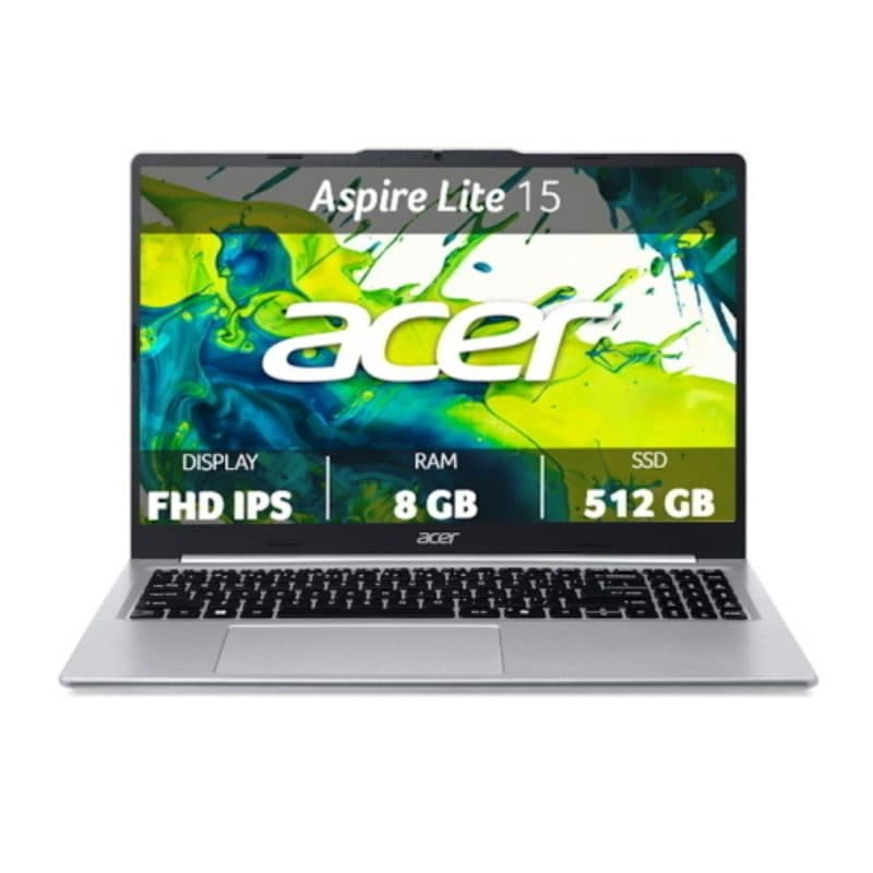 Notebook 15.6 pollici AMD Ryzen 5 7430U 8GB RAM SSD 512GB NVMe Windows 11 Home argento - Acer Aspire Lite 15 AL15-49P-R1XB