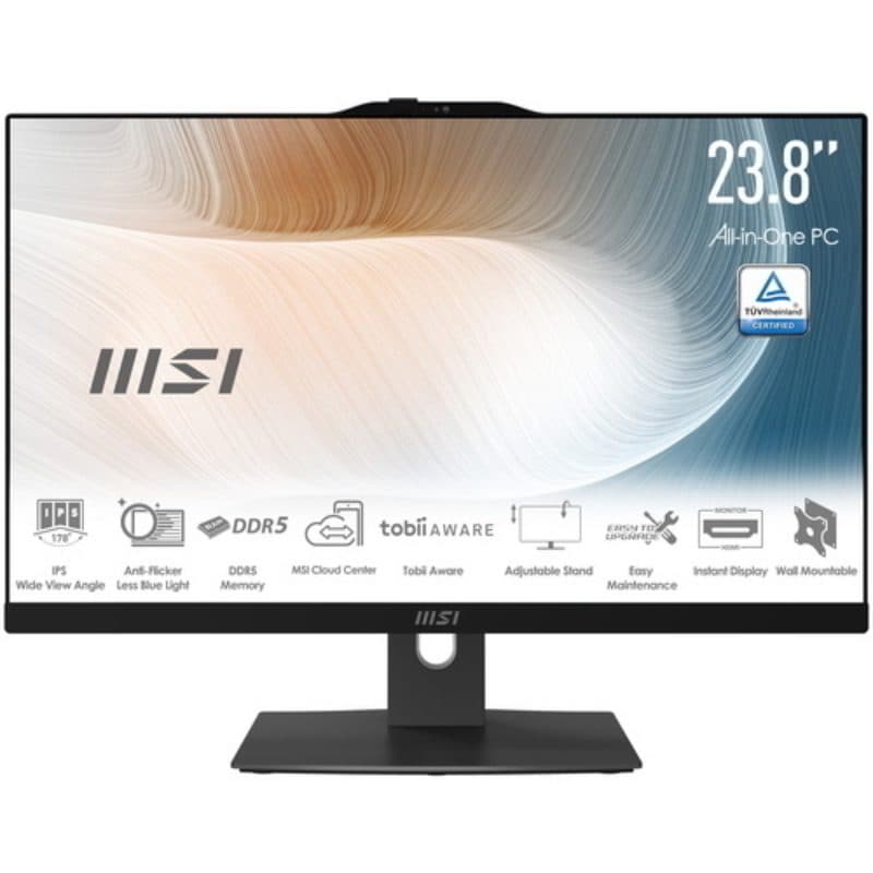 All-in-One 23.8 pollici Full HD touch Core 5 120U 8GB RAM SSD 512GB Windows 11 Pro nero - MSI Modern AM242TP 1M-1227EU