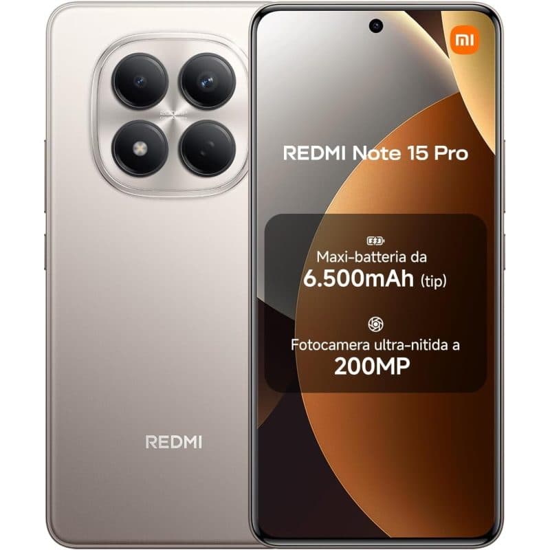 Smartphone 5G dual SIM 12GB RAM 512GB titanio - Xiaomi Redmi Note 15 Pro