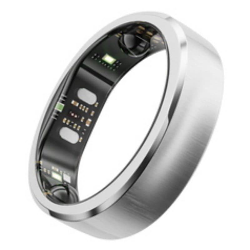 Smart ring per donna e uomo taglia 13 argento spazzolato - RingConn Gen3