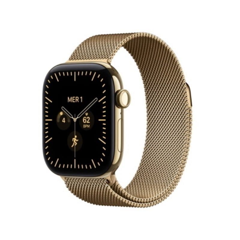 Smartwatch GPS + Cellular 42 mm con cassa in titanio Radiant Gold e Milanese Loop Radiant Gold - Apple Watch Series 12