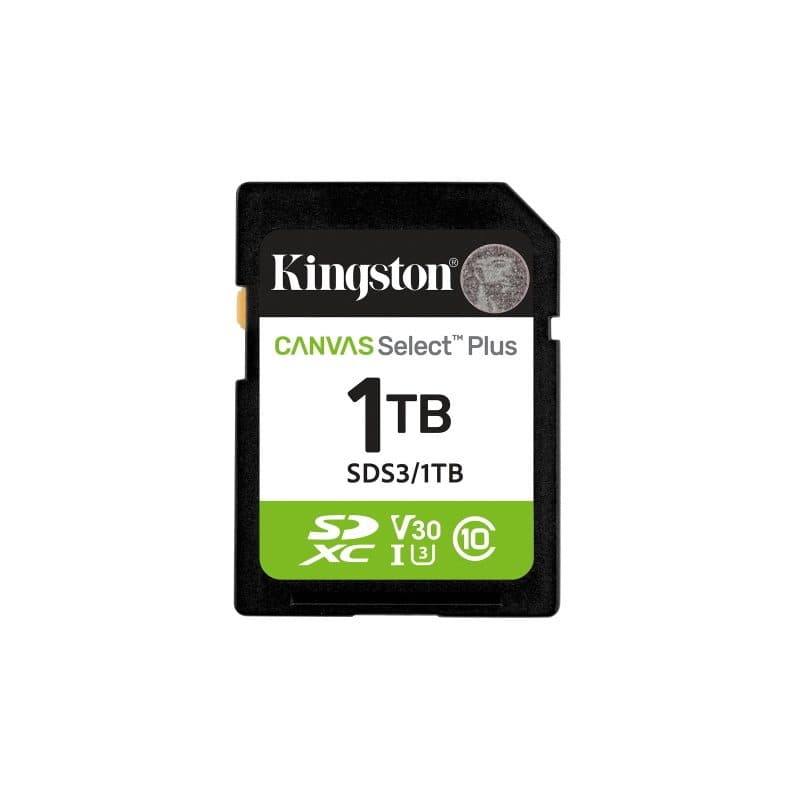 Scheda SDXC 1TB UHS-I Classe 10 U3 V30 150MB/s - Kingston Canvas Select Plus Gen3