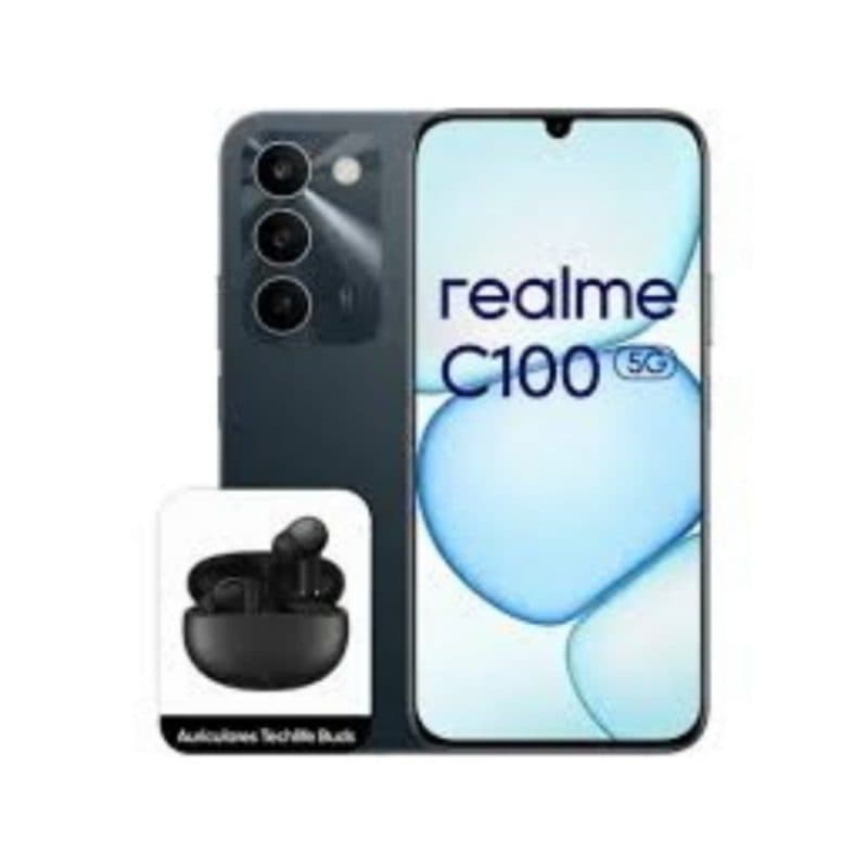 Smartphone 5G dual SIM 6.8 pollici octa core 4GB RAM 128GB Green TIM con auricolari Bluetooth Techlife Buds - Realme C100