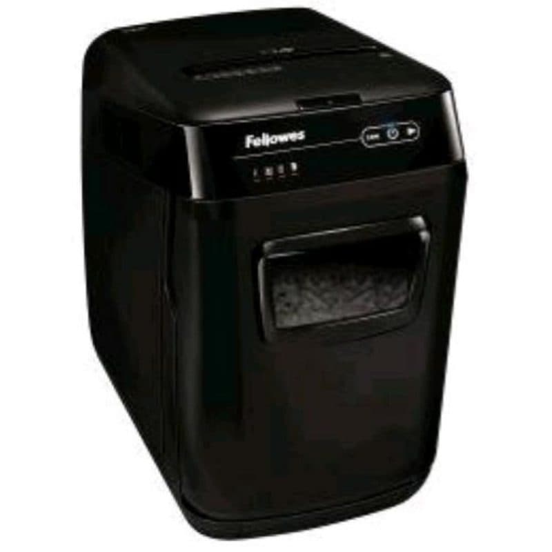 Distruggidocumenti a frammenti con cestino da 32 L, capacità 150 fogli, nero - Fellowes AutoMax 150C