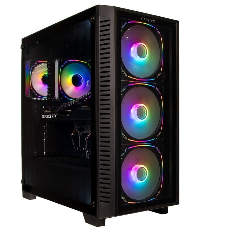 PC gaming high-end Ryzen 7 7800X3D 32GB SSD 1TB RTX 5070 Ti Windows 11 QWERTZ - Captiva R98-664