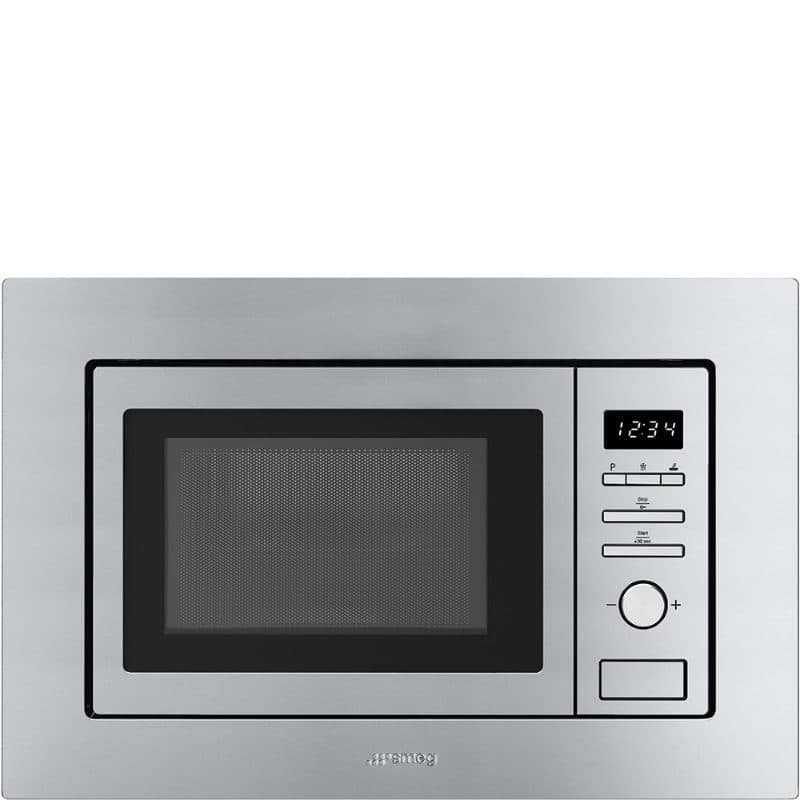 Forno a microonde da incasso 19 L 1000 W con grill 60 cm inox satinato - Smeg FMI017X