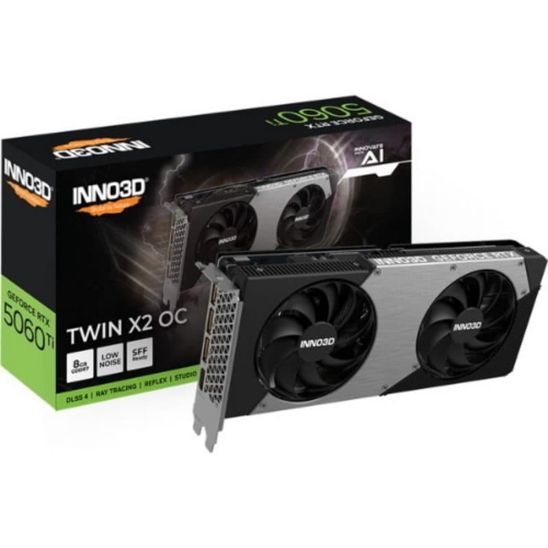 Scheda video GeForce RTX 5060 Ti OC 8GB GDDR7 DLSS 4 doppia ventola PCIe x16 5.0 - Inno3D Twin X2