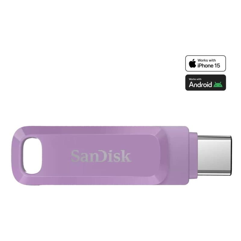 Unità flash USB 512GB USB-C 3.2 Gen 1 (3.1 Gen 1) lavanda - SanDisk Ultra Dual Drive Go