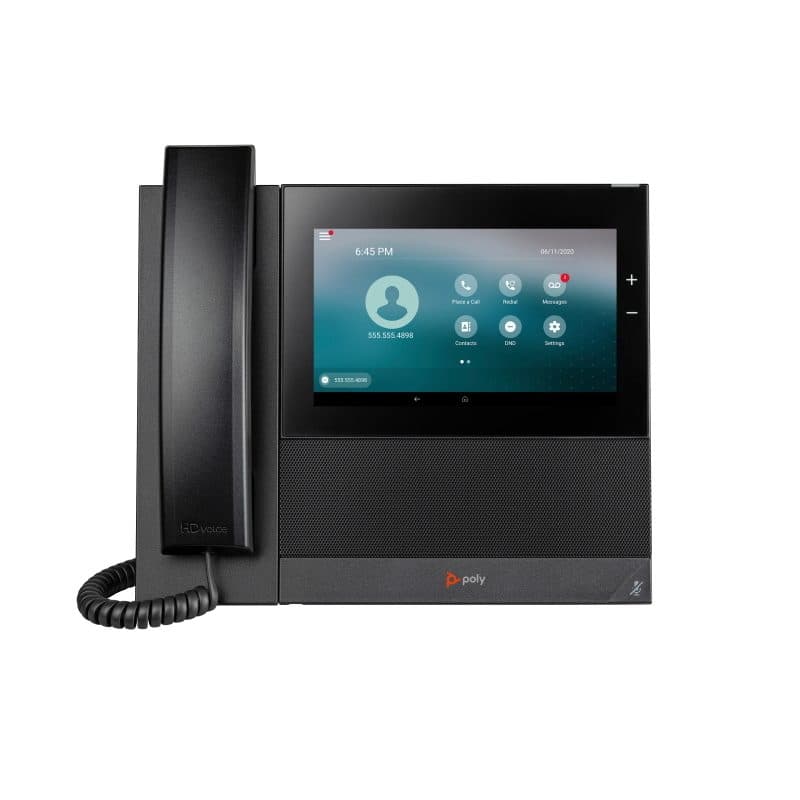 Telefono multimediale aziendale con Open SIP e supporto PoE - Poly CCX 600