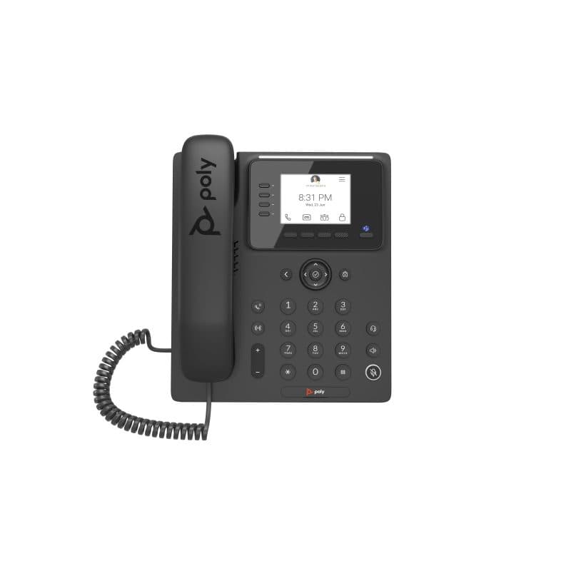 Telefono multimediale aziendale per Microsoft Teams con supporto PoE - Poly CCX 350