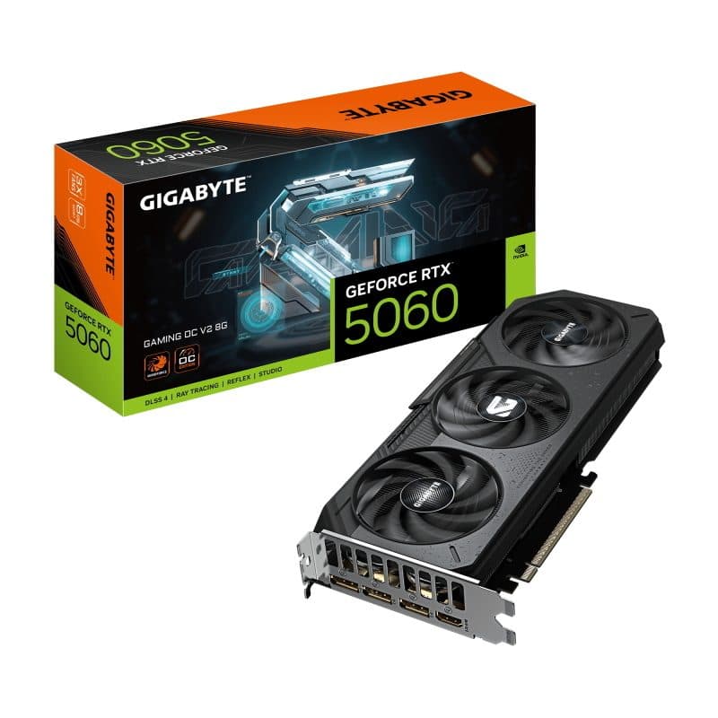 Scheda video RTX 5060 8GB GDDR7 128 bit 2602MHz OC PCIe 5.0 HDMI 3 DP 2 slot - Gigabyte GV-N5060GAMING OCV2-8GD