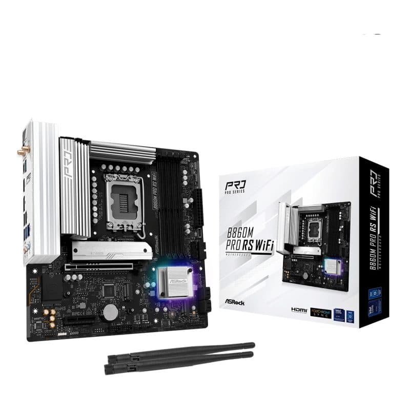 Scheda madre micro ATX socket LGA1851 chipset B860 Wi-Fi USB-C 3.2 Gen 2x2 - ASRock B860M Pro RS WiFi