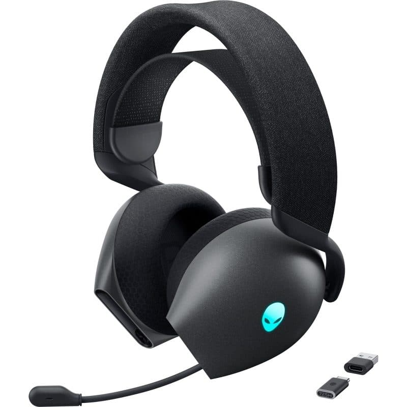 Cuffie gaming a padiglione con cavo e wireless USB-C Bluetooth nero - Alienware AW725H
