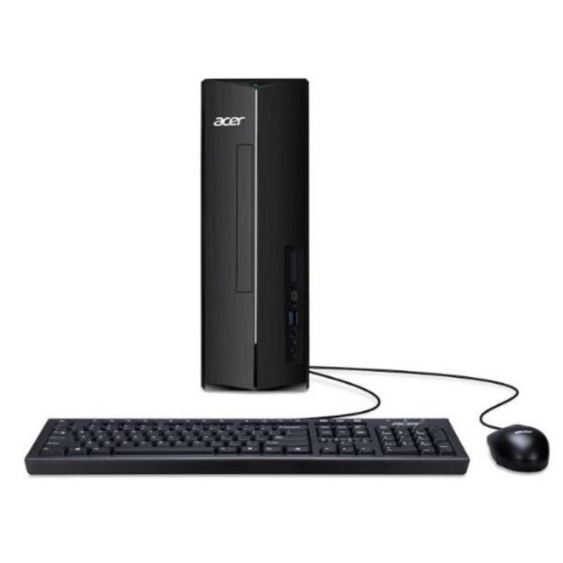 PC desktop SFF AMD Ryzen 5 7430U 8GB SSD 512GB Windows 11 Home nero con tastiera Copilot e mouse - Acer Aspire XC-1725_BARR