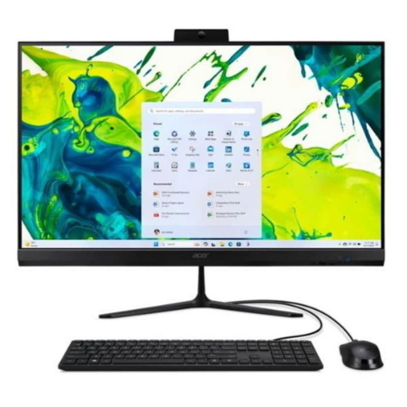 PC All-in-One 23,8 pollici AMD Ryzen 3 5400U 8GB RAM SSD 512GB NVMe Wi-Fi 6E Windows 11 Home nero - Acer Aspire C24B-GCZN