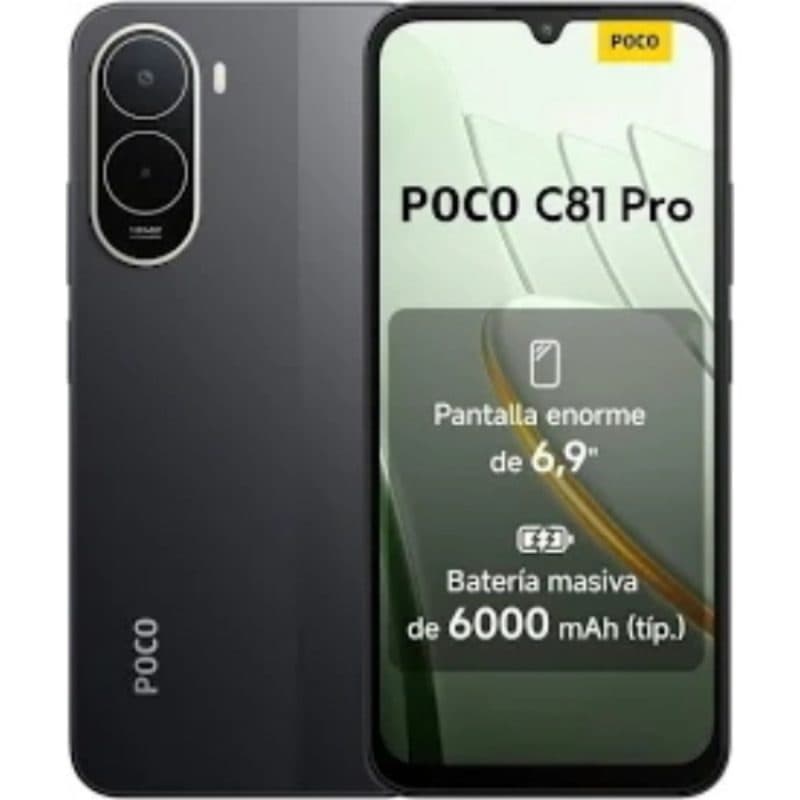 Smartphone 4G LTE dual SIM 6,9 pollici octa core 256GB RAM 4GB nero - Xiaomi POCO C81 Pro