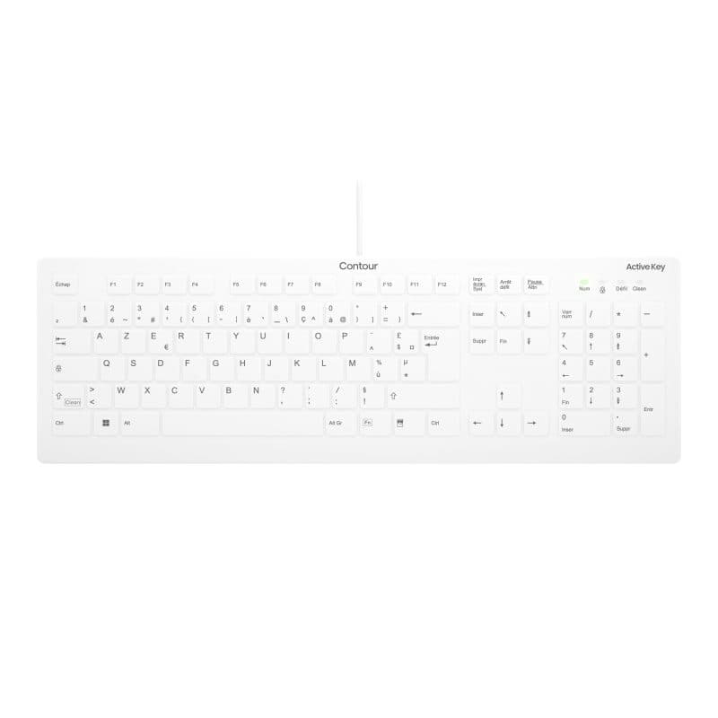 Tastiera medicale USB AZERTY francese bianca - Contour Design ActiveKey AK-C8112