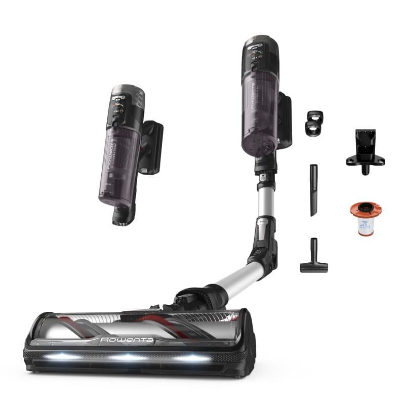 Scopa elettrica aspirapolvere a bastone 2 in 1 a batteria per secco senza sacchetto viola - Rowenta RH9A36WV