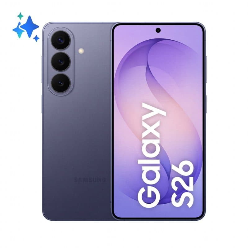 Smartphone 5G dual SIM 6,3 pollici Android 16.0 12GB RAM 256GB 4300 mAh USB-C viola - Samsung Galaxy S26