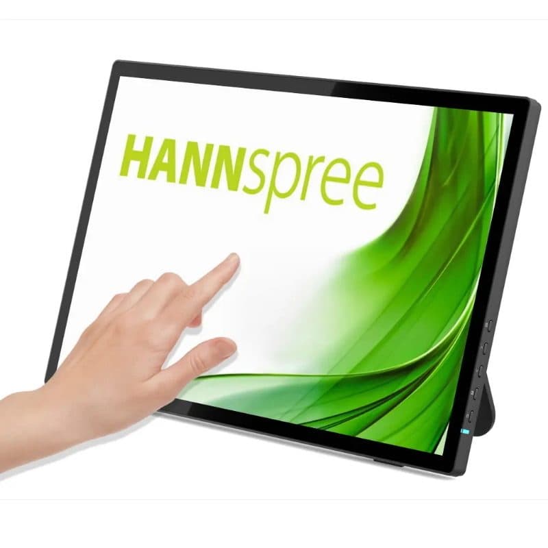 Monitor touch 23,8 pollici LCD LED wide Full HD 5 ms contrasto 1000:1 nero HDMI DisplayPort USB 3.0 VESA - Hannspree HT249PPB