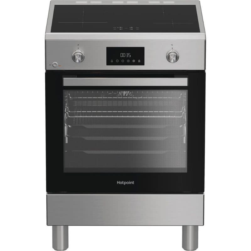 Cucina a induzione 4 zone con forno elettrico 72 l 60x60 inox - Hotpoint H6I8LMSAX