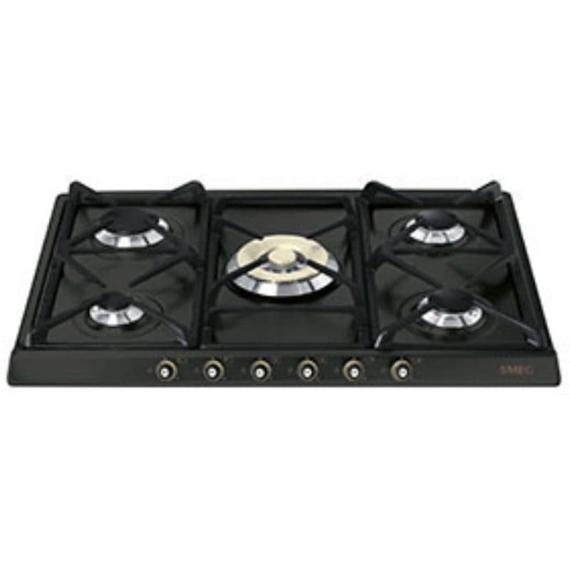Piano cottura da incasso a gas 5 zone 70/75 cm antracite - Smeg SR775AO