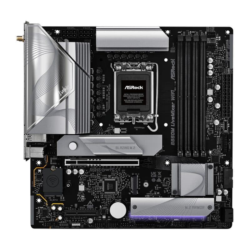 Scheda madre micro ATX Intel B860 socket LGA 1851 (socket V1) Wi-Fi - ASRock B860M LiveMixer WiFi