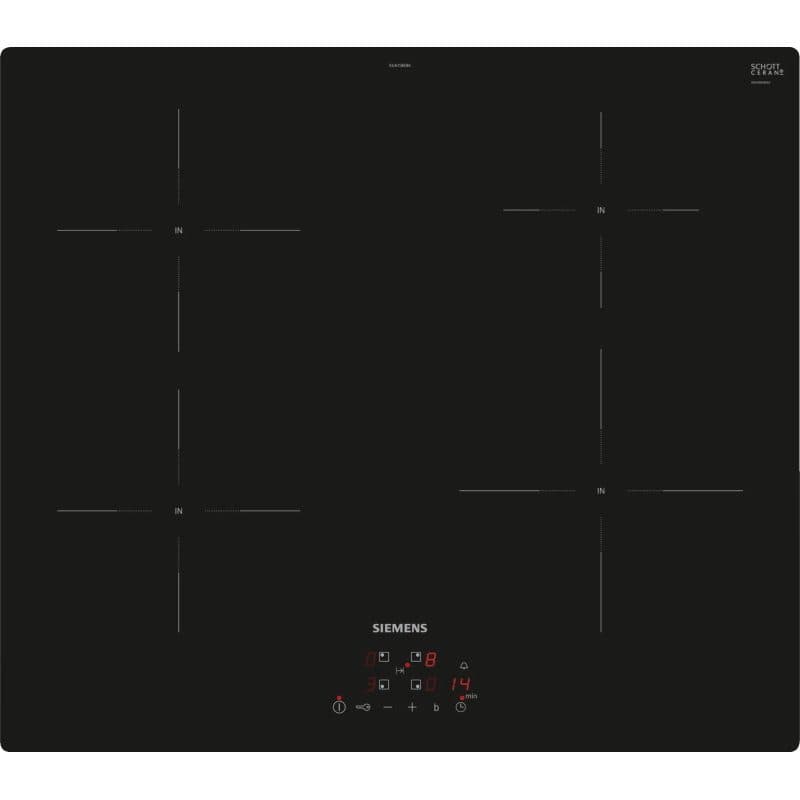Piano cottura a induzione da incasso 60 cm 4 fornelli nero - Siemens iQ100 EU611BEB6E