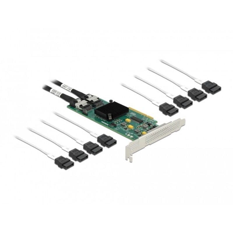 Scheda PCI Express x8 SATA a 8 porte con cavo di collegamento - DeLOCK