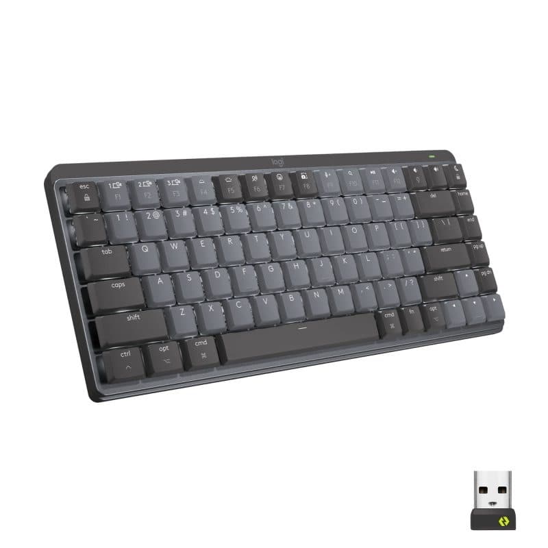 Tastiera da ufficio wireless RF + Bluetooth QWERTY US International grafite e grigio - Logitech MX Mini Mechanical