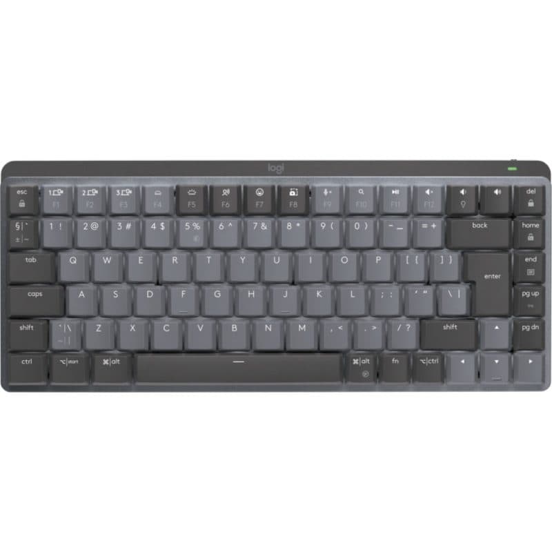 Tastiera wireless RF + Bluetooth QWERTY US International grafite e grigio - Logitech MX Mini Mechanical
