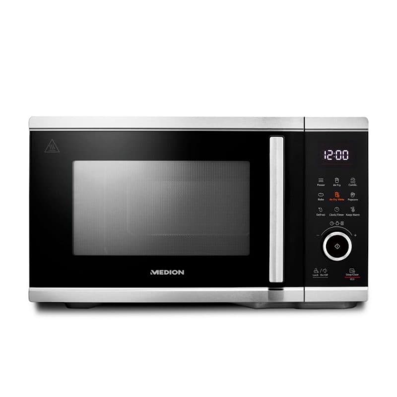 Microonde combinato a superficie piana 25 l 900 W nero e acciaio inossidabile - Medion MD 11499