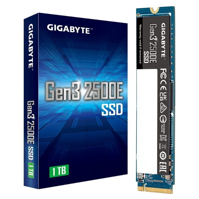 SSD M.2 1TB PCIe 3.0 NVMe 3D NAND - Gigabyte Gen3 2500E