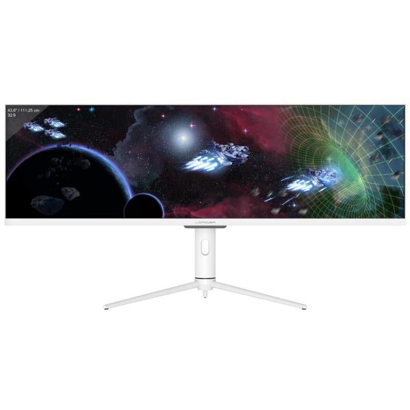 Monitor 43,8 pollici Double Full HD 3840 x 1080 bianco - LC-Power LC-M44-DFHD-120