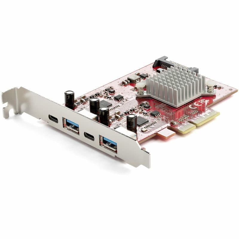 Scheda PCI Express USB a 4 porte 10 Gbps con 2 controller e 2 porte USB-C - StarTech.com