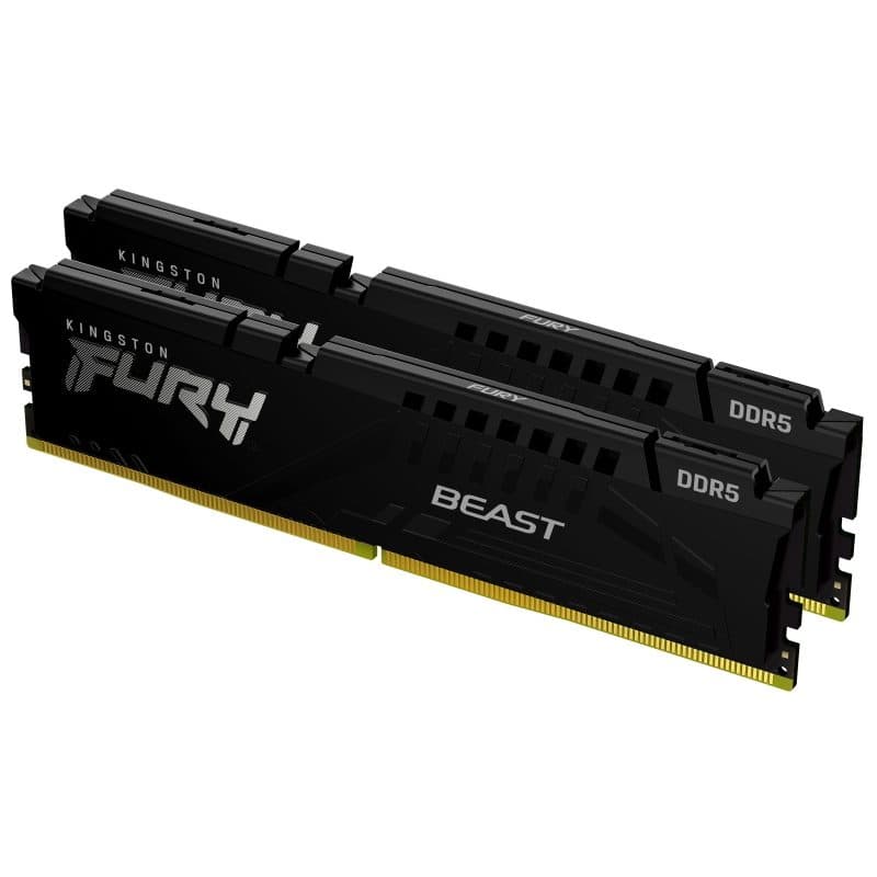 Kit memoria RAM 64GB (2 moduli) DDR5 5600MT/s CL36 DIMM nero - Kingston Fury Beast