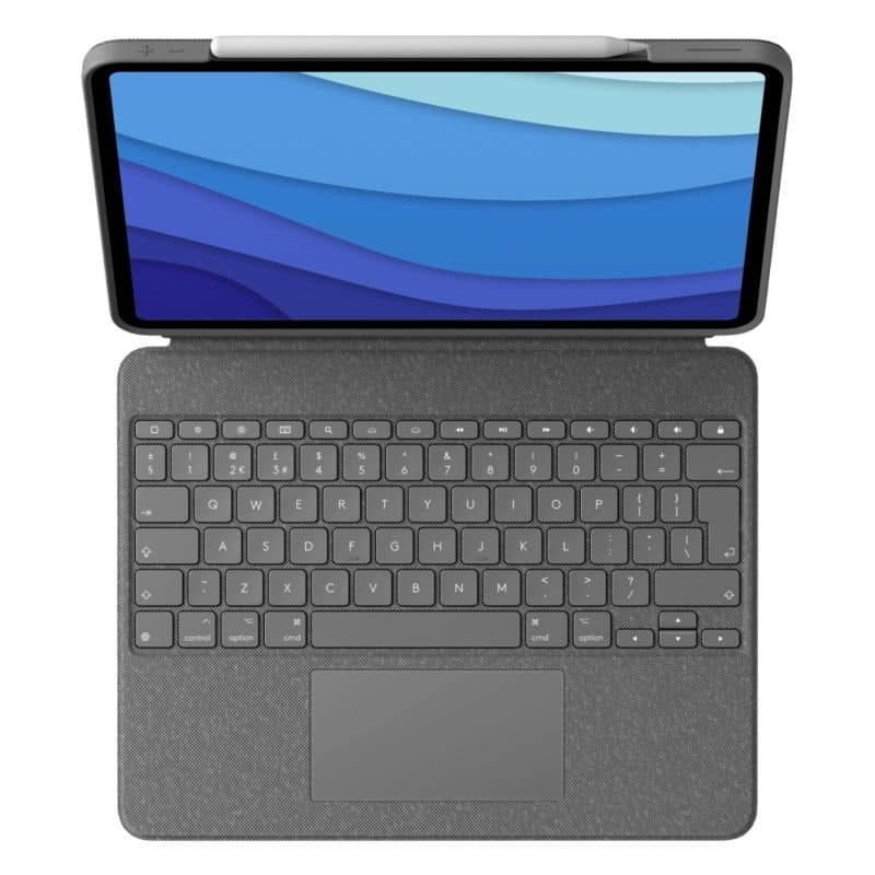 Tastiera e custodia folio retroilluminata con trackpad, Apple Smart Connector, QWERTY - Logitech Combo Touch