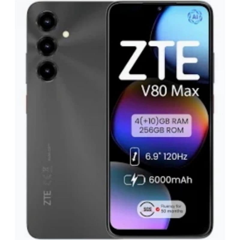 Smartphone 4G LTE dual SIM 6.9 pollici octa core 4GB RAM 256GB Stellar Black - ZTE Blade V80 Max