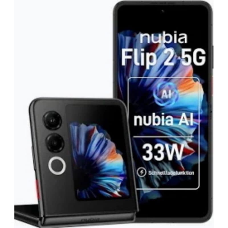 Smartphone 5G dual SIM 6.9 pollici octa core 8GB RAM 256GB nero Cosmic - ZTE nubia Flip 2