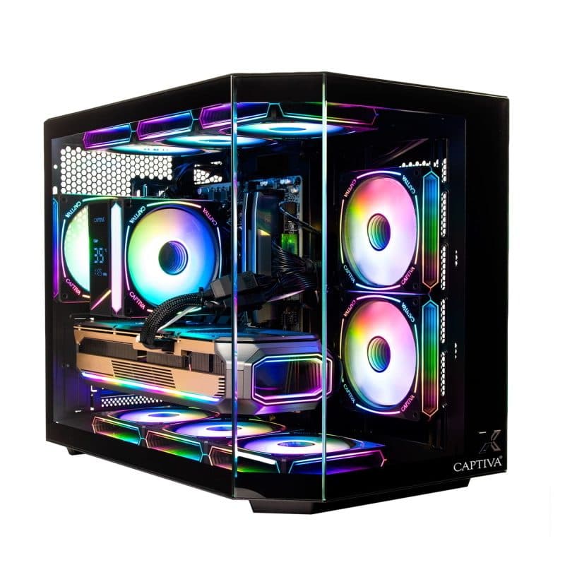PC gaming AMD Ryzen 5 5500 16GB RAM SSD 500GB RTX 5060 Windows 11 - Captiva Entry Gaming R10-4101