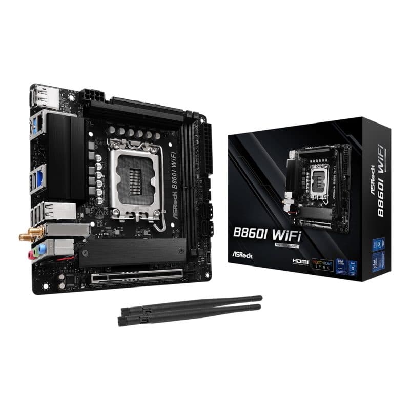 Scheda madre mini-ITX socket LGA1851 chipset B860 USB-C 3.2 Gen 2x2 - ASRock B860I WiFi