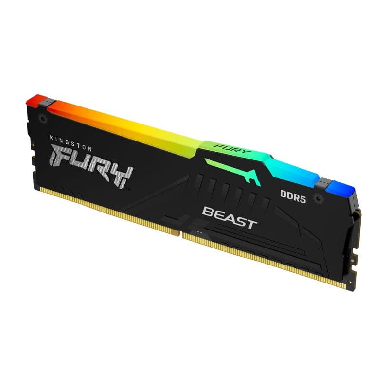 Memoria RAM DDR5 DIMM 32GB 5600 MT/s CL40 RGB - Kingston Fury Beast