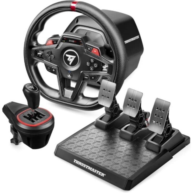 Volante force feedback 3.1 Nm con cambio TH8S e pedaliera per PS5 e PC nero - Thrustmaster T248R Shifter Pack