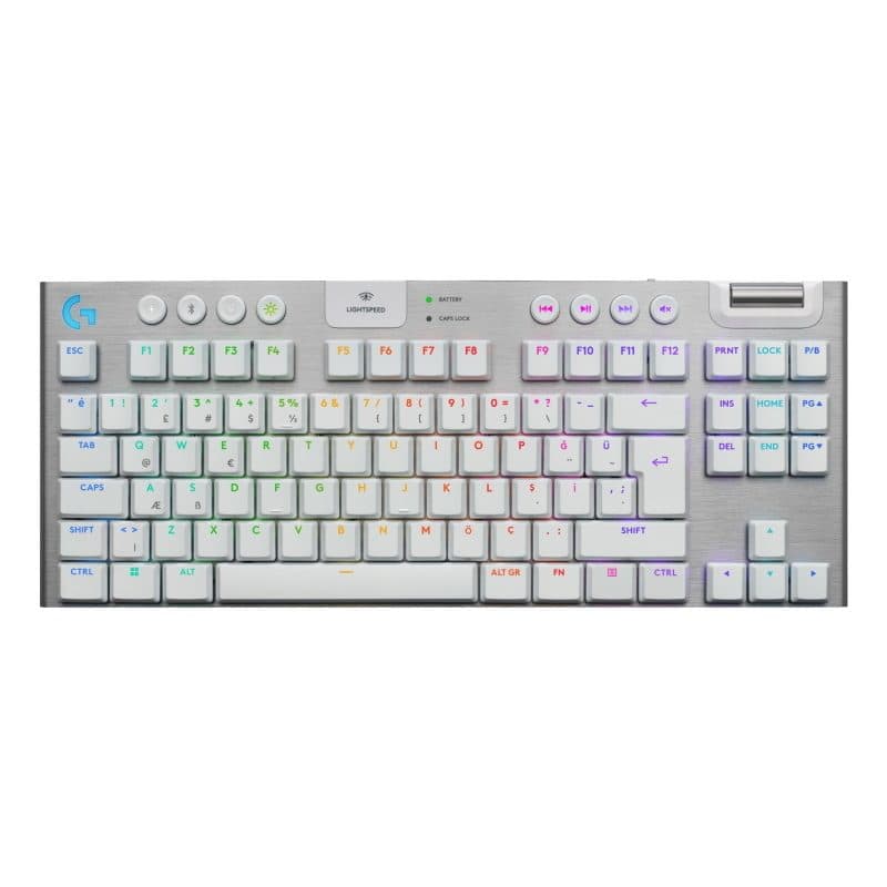 Logitech g g915 x lightspeed tastiera gaming usb + rf wireless + bluetooth qwerty us international bianco